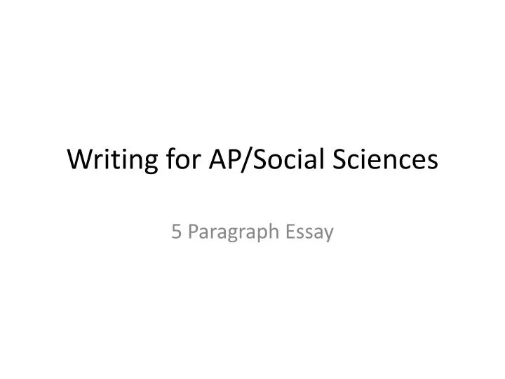 writing for ap social sciences