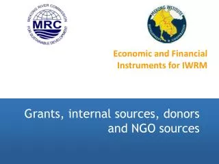 Economic and Financial Instruments for IWRM