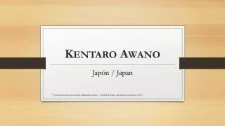 Kentaro Awano