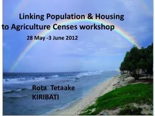 Linking Population &amp; Housing to Agriculture Censes