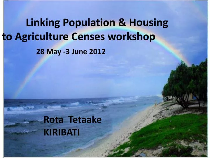 linking population housing to agriculture censes