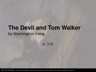 The Devil and Tom Walker by Washington Irving