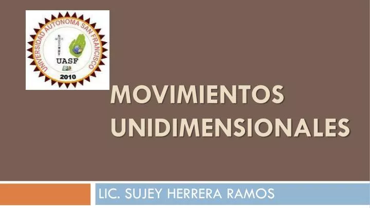 movimientos unidimensionales