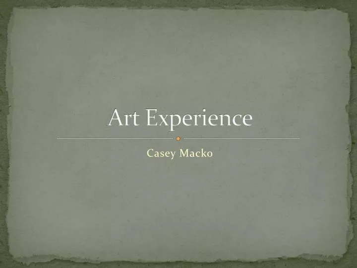art experience