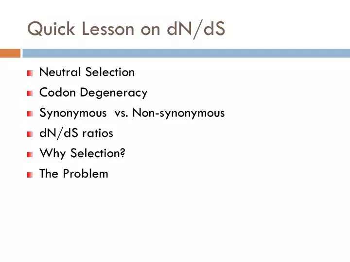 quick lesson on dn ds