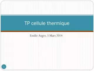 tp cellule thermique