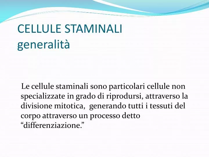 cellule staminali generalit