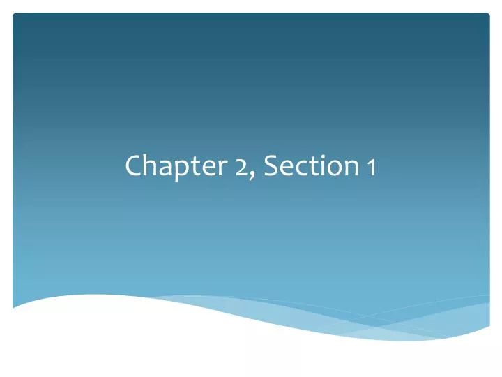 chapter 2 section 1