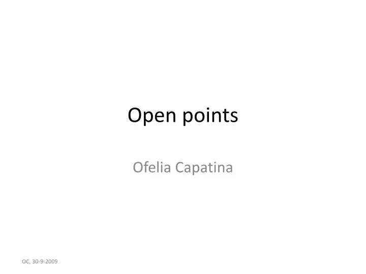 open points