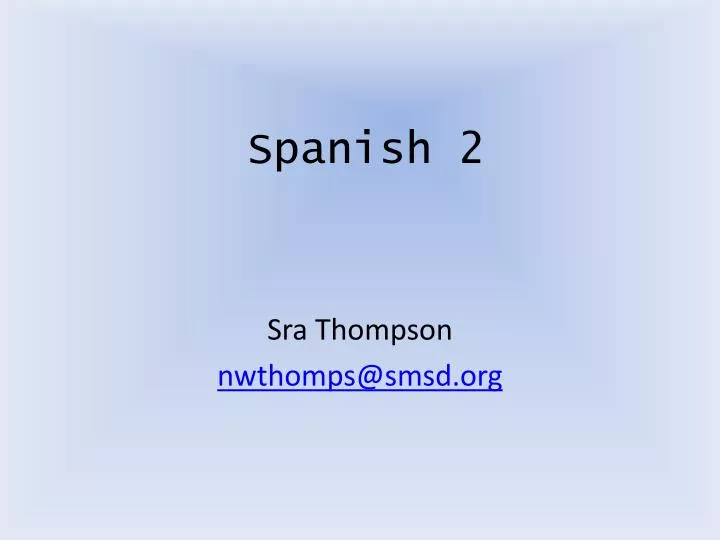 spanish 2