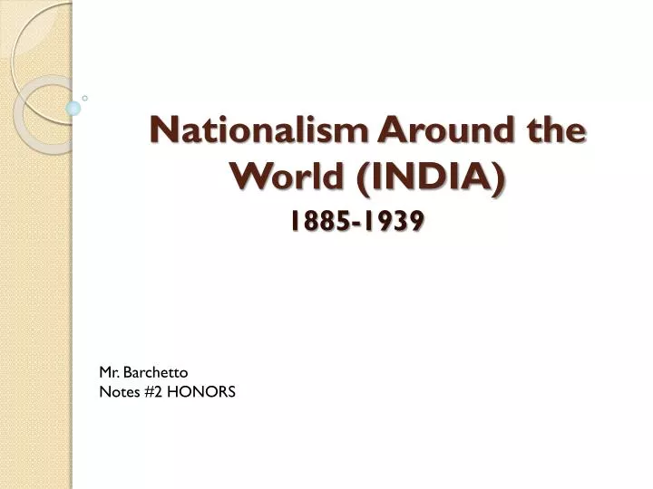 nationalism around the world india