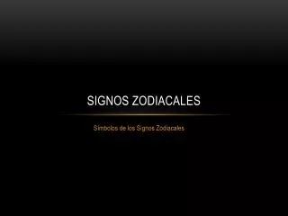 signos zodiacales