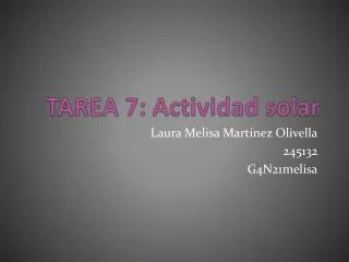 TAREA 7: Actividad solar