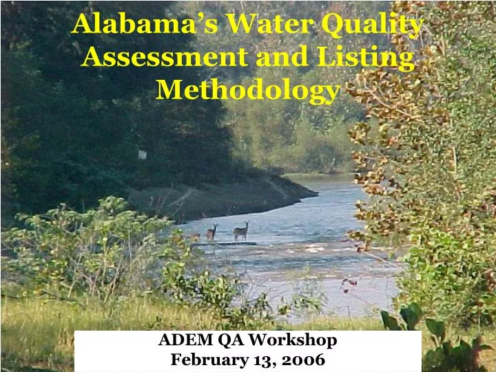 alabama s water quality assessment and listing methodology