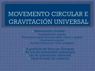 movemento circular e gravitaci n universal