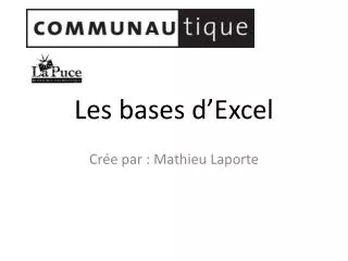 les bases d excel