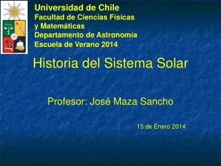 historia del sistema solar