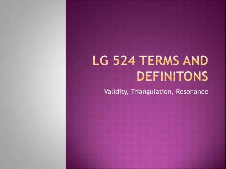 lg 524 terms and definitons