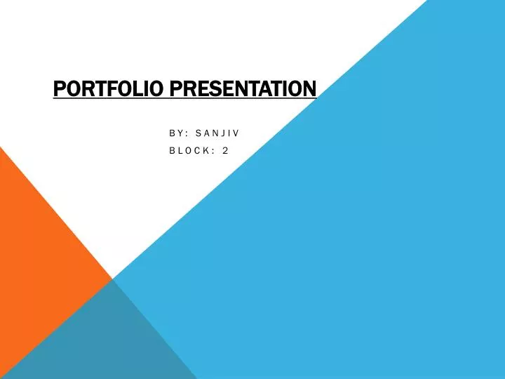 portfolio presentation