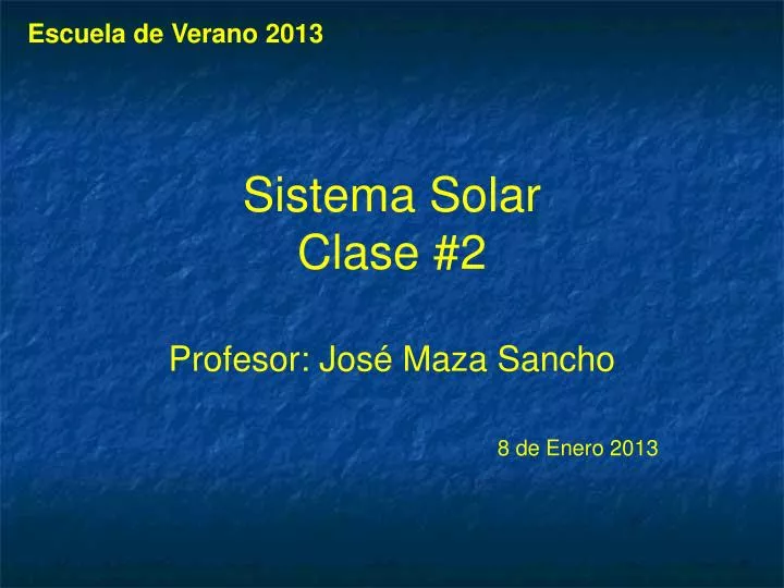 sistema solar clase 2
