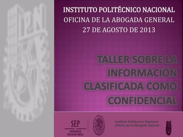 taller sobre la informaci n clasificada como confidencial