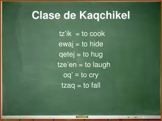 Clase de Kaqchikel