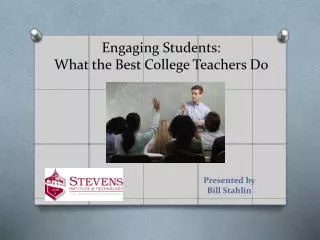 Engaging Students: What the Best College Teachers Do