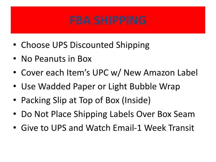 fba shipping