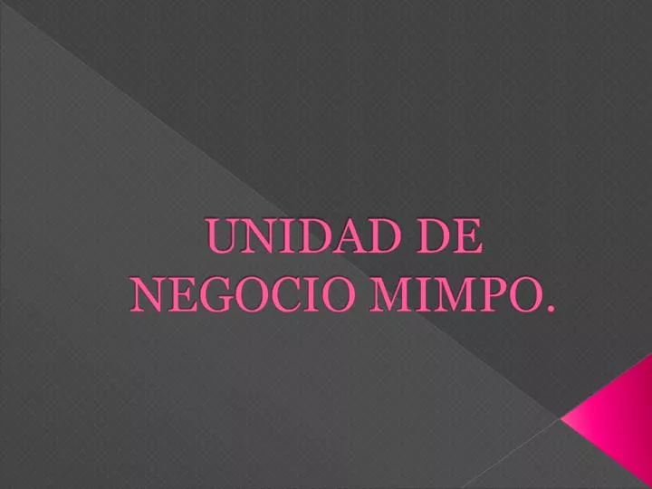 unidad de negocio mimpo