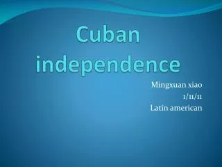 Cuban independence