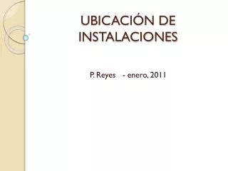 ubicaci n de instalaciones