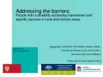 Addressing the barriers: - slide 1