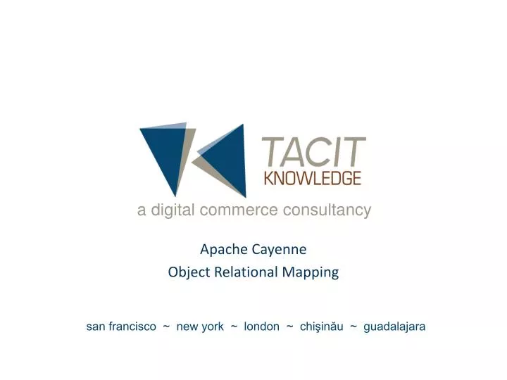 apache cayenne object relational mapping