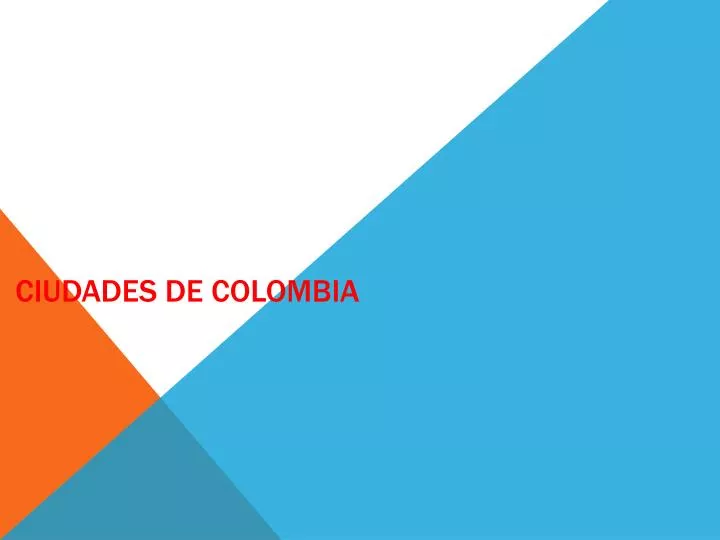 ciudades de colombia