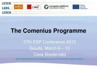 The Comenius Programme