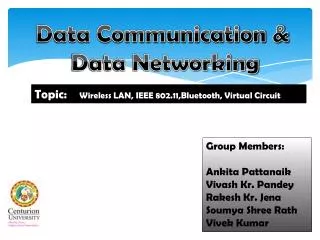 Data Communication &amp; Data Networking