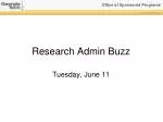 Research Admin Buzz - slide 1