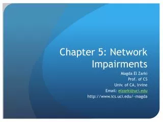 Chapter 5: Network Impairments