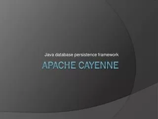 Apache Cayenne