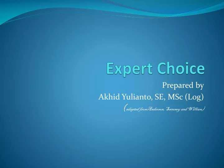expert choice