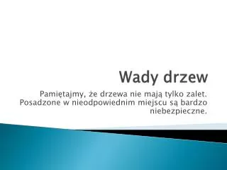 wady drzew