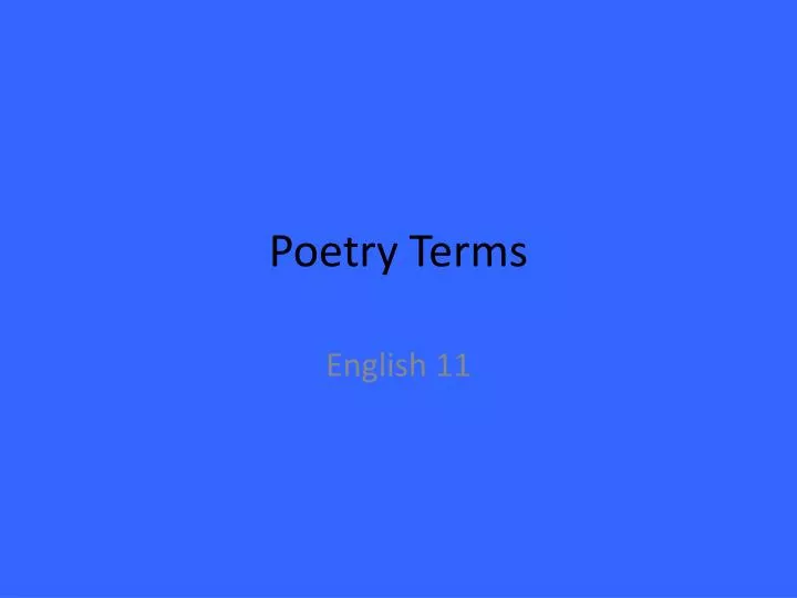 poetry terms