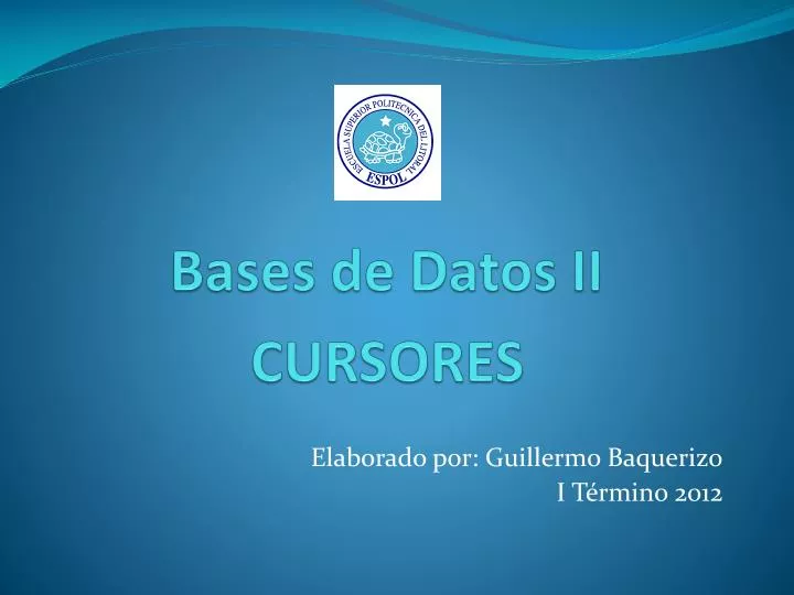 bases de datos ii cursores