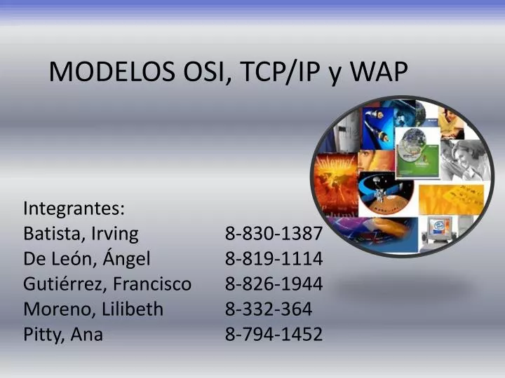 modelos osi tcp ip y wap