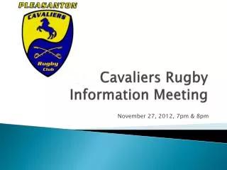 Cavaliers Rugby Information Meeting