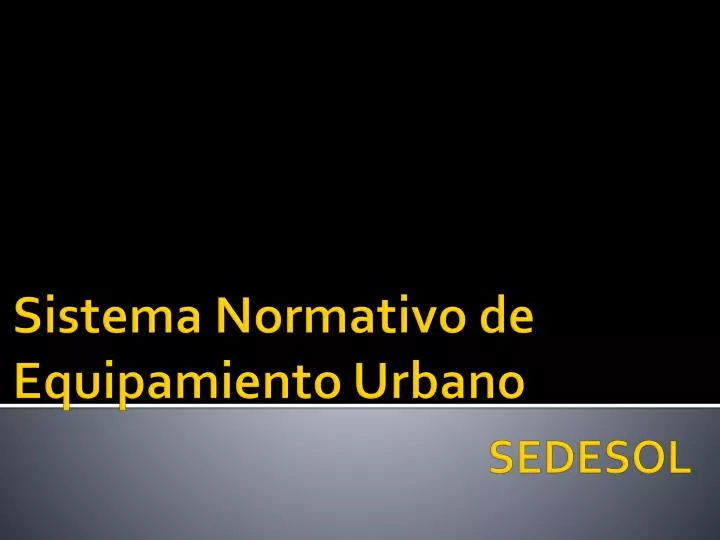 sistema normativo de equipamiento urbano