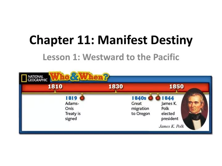 chapter 11 manifest destiny