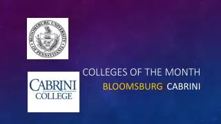 colleges of the month