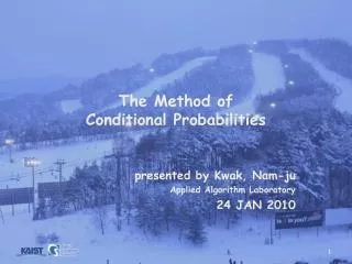 The Method of Conditional Probabilities