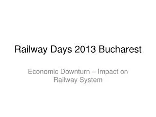 Railway Days 2013 Bucharest